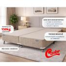 Base Box King Castor Premium 193x203 cm Tecido Bouclé Suporta até 300kg