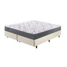 Base Box King Reforçado 193x203x38cm e Colchão Adapto Molas Ensacadas B&G