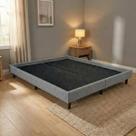 Base Box Para Colchão King Size Japonesa Montessoriana Tatame Quarto Linho Cinza