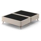 Base Box Queen 158x198x45cm com Porta USB Dupla Bege Montreal