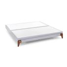 Base Box Queen Bipartida Linho 158CMX15CMX198CM Cairo Herval Cinza Claro
