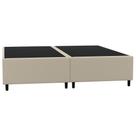 Base Box Queen Bipartido Bege Suede 38x158x198