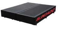 Base Box Queen Bipartido Blindado Sintético Preto