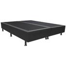 Base Box Queen Bipartido Preto Suede 38x158x198