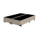 Base Box Queen Bipartido Suede Bege Base Box Queen Bipartido Suede Bege