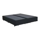 Base Box Queen Bipartido Suede Preta 38x158x198