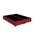 Base Box Queen Bipartido Vinho Suede 38x158x198 Base Box Queen Bipartido Vinho Suede 38x158x198