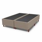 Base Box Queen Size Casal Prince Sued 158x197 Bege
