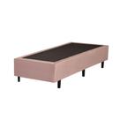 Base Box Solteirão King Suede Rosé 203x96x40xm