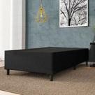 Base Box Solteiro 0,88 x 1,88 x 0,28 Cama Suede Amassado Lobbox - Preto