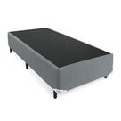 Base Box Solteiro 88x188 cm Cinza Estrutura Reforçada