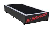 Base Box Solteiro Blindado Sintético Cinza