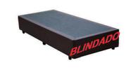 Base Box Solteiro Blindado Sintético Marrom Base Box Solteiro Blindado Sintético Marrom