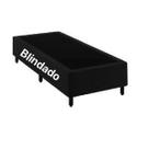 Base Box Solteiro Blindado Sintético Preto Base Box Solteiro Blindado Sintético Preto