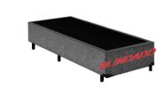 Base Box Solteiro Blindado Suede Cinza Base Box Solteiro Blindado Suede Cinza