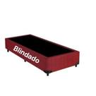 Base Box Solteiro Blindado Suede Vermelho Base Box Solteiro Blindado Suede Vermelho