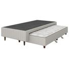 Base Box Solteiro com Cama Auxiliar Premium 37x198x108cm Plumatex Cor Bege
