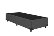 Base Box Solteiro material sintético Cinza 88x188 Blindado