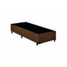 Base Box Solteiro Premium Suede Marrom 40x78x188