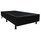 Base Box Solteiro Preto Sintético 38x88x188