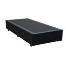 Base Box Solteiro - Suede Aveludado Cinza 88x188cm em Madeira Eucalipto - FJR Estofados