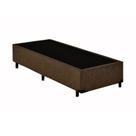 Base Box Solteiro Suede Marrom - 38x88x188