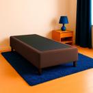 Base Box Solteiro Suede Marrom PoliConfort 88x188x26