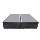 Base Cama Box Bau Bipartido Casal Cinza Sintetico Premium 47x138x188 - Santo Box FR