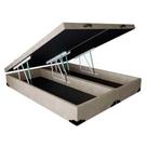 Base Cama Box Baú Casal Bipartido Suede Bege Serra Negra 42x138x188