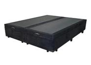 Base Cama Box Bau Queen Bipartido Suede Premium Preto 47x158x198