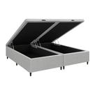 Base Cama Box Baú Queen Para Colchão 158x188cm Multimóveis Cr35238 Cinza Base Cama Box Baú Queen Para Colchão 158x188cm Multimóveis Cr35238 Cinza