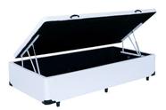 Base Cama Box Baú Solteiro Sintético Branco Serra Negra 42x88x188