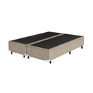 Base Cama Box Bipartido Casal Suede Bege 40x138x188
