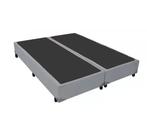 Base Cama Box Bipartido King Size Material Sintético Cinza 40x193x203