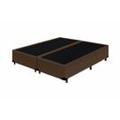 Base Cama Box Bipartido King Size Suede Marrom 40x193x203 Base Cama Box Bipartido King Size Suede Marrom 40x193x203