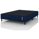 Base Cama Box Casal 138x188x25cm Jacquard Azul com Chapa Reforçada Suporte 100kg por Pessoa Estrutura Estável Design Moderno Blue Woven Smartz