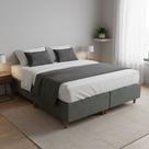 Base Cama Box Casal Queen Bipartida 158x198x37 Cor Cinza Base Cama Box Casal Queen Bipartida 158x198x37 Cor Cinza