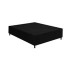 Base Cama Box Casal Sintético 138x188 Preto