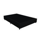 Base Cama Box Casal Suede Preto Beni 35x138x188