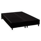 Base Cama Box King Bipartido Preta Sintetico 40x192x203 - Santo Box FR