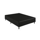 Base Cama Box Preta Sintética Casal 138x188 Base Cama Box Preta Sintética Casal 138x188