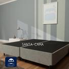 Base Cama Box Queen Bipartido Luna III - 198x158 - Santa Cama (Cinza)