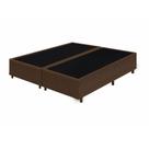 Base Cama Box Queen Bipartido Marrom Suede 40x158x198 - Santo Box FR Base Cama Box Queen Bipartido Marrom Suede 40x158x198 - Santo Box FR