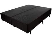 Base Cama Box Queen Bipartido Sintético Preto 158x198cm
