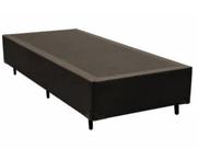Base Cama Box Solteirão material sintético Linhão Café 37X108X188 AN