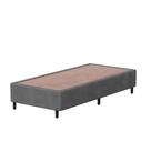 Base Cama Box Solteiro 78x188x26 Sued Cinza Probel
