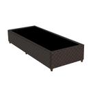 Base Cama Box Solteiro Gazin 88x188x27cm Poliester Bordado Marrom