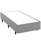 Base Cama Box Solteiro Herval Parma, 39 x 88 x 188 cm, Cinza