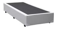 Base Cama Box Solteiro Material Sintético Branco 40x88x188