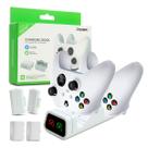 Base Carregadora Dock Duplo + 2 Baterias Recarregáveis Compatível com Controle Xbox One Series S/X Base Carregadora Dock Duplo + 2 Baterias Recarregáveis Compatível com Controle Xbox One Series S/X